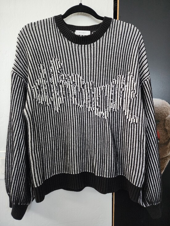 Pageboy Sweaters - Pageboy Black and White Knit Sweater